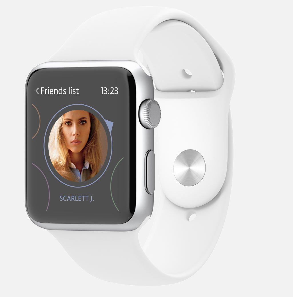 A white Apple Watch Sport