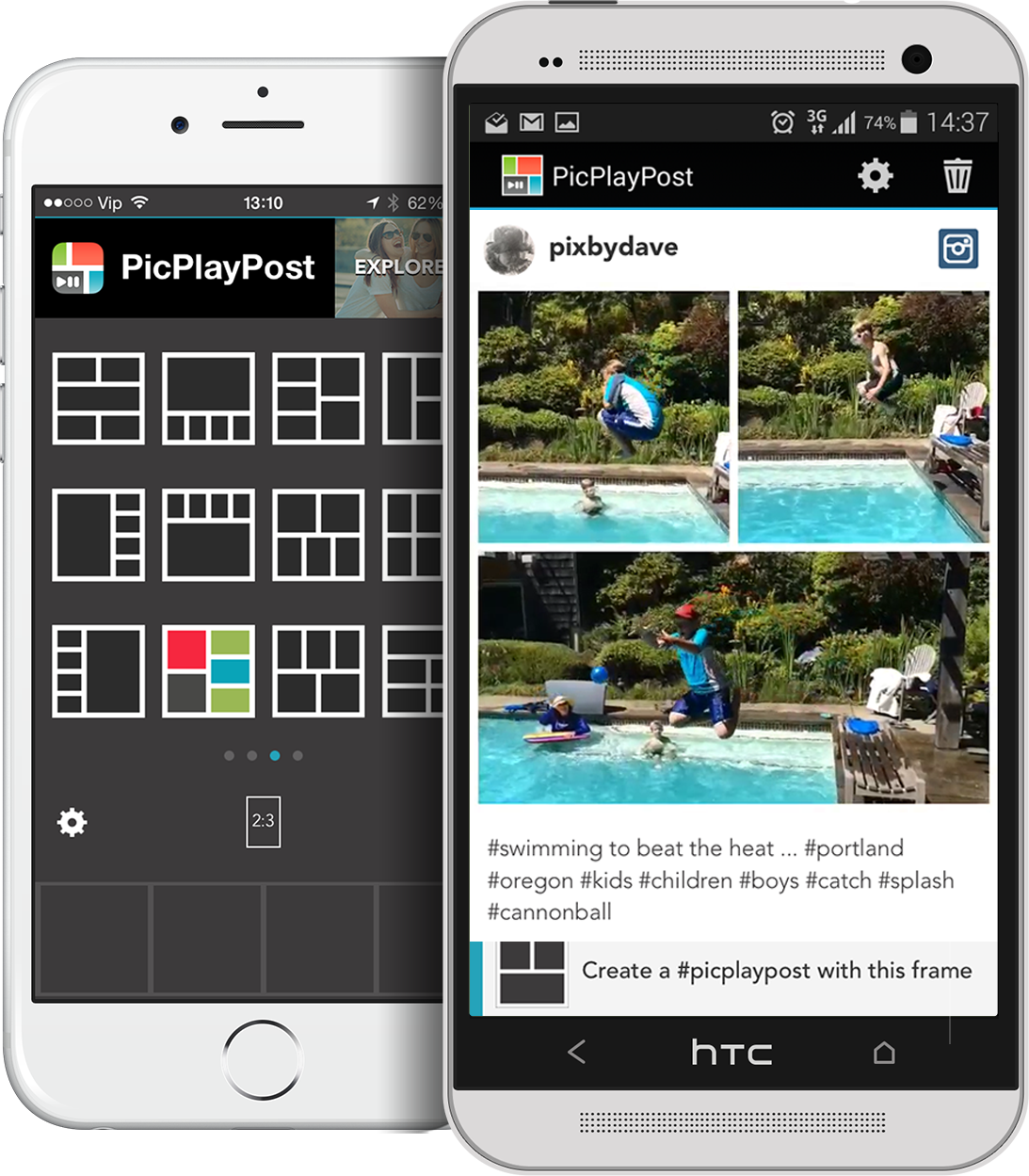 picplaypost mobile app on phones